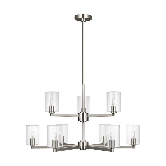 Myhouse Lighting Visual Comfort Studio - 3164209C-962 - Nine Light Chandelier - Fullton - Brushed Nickel