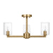Myhouse Lighting Visual Comfort Studio - 7764203C-848 - Three Light Semi-Flush Mount - Fullton - Satin Brass