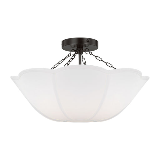Myhouse Lighting Visual Comfort Studio - AF1212AI - Two Light Semi Flush Mount - Stassi - Aged Iron