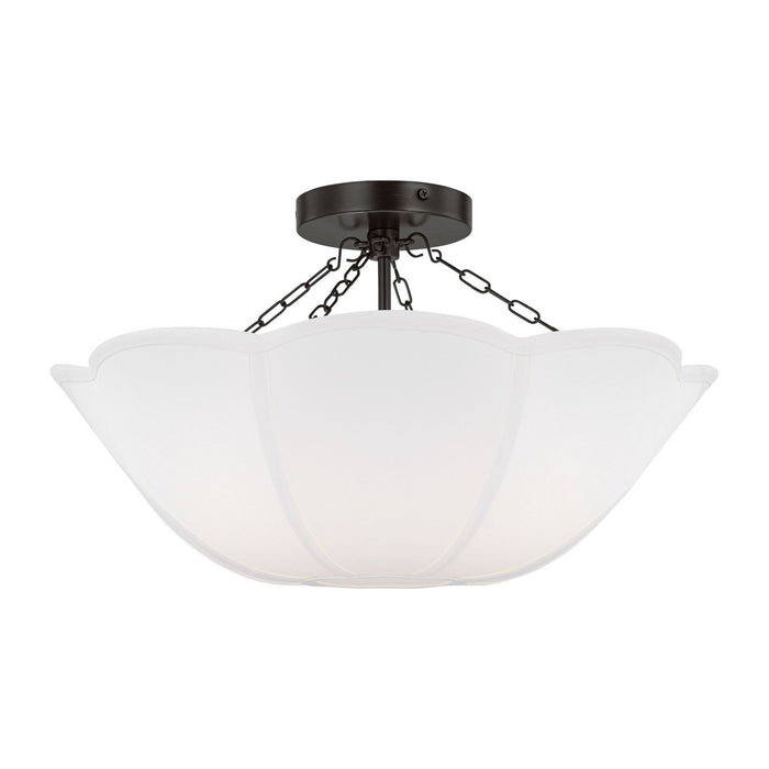 Myhouse Lighting Visual Comfort Studio - AF1212AI - Two Light Semi Flush Mount - Stassi - Aged Iron