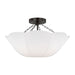 Myhouse Lighting Visual Comfort Studio - AF1212AI - Two Light Semi Flush Mount - Stassi - Aged Iron