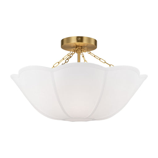 Myhouse Lighting Visual Comfort Studio - AF1212BBS - Two Light Semi Flush Mount - Stassi - Burnished Brass
