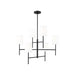 Myhouse Lighting Visual Comfort Studio - BC1006MBK - Six Light Chandelier - Key - Midnight Black