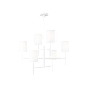 Myhouse Lighting Visual Comfort Studio - BC1006MWT - Six Light Chandelier - Key - Matte White