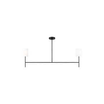 Myhouse Lighting Visual Comfort Studio - BC1012MBK - Two Light Linear Chandelier - Key - Midnight Black