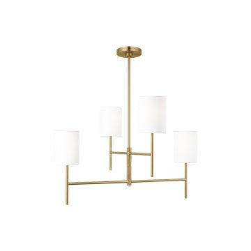 Myhouse Lighting Visual Comfort Studio - BC1024BBS - Four Light Chandelier - Key - Burnished Brass