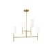 Myhouse Lighting Visual Comfort Studio - BC1024BBS - Four Light Chandelier - Key - Burnished Brass