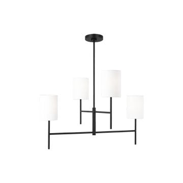 Myhouse Lighting Visual Comfort Studio - BC1024MBK - Four Light Chandelier - Key - Midnight Black