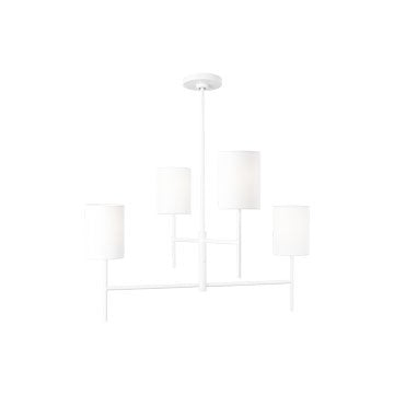 Myhouse Lighting Visual Comfort Studio - BC1024MWT - Four Light Chandelier - Key - Matte White