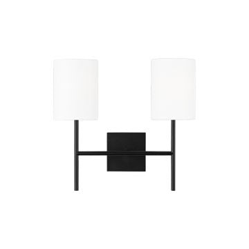 Myhouse Lighting Visual Comfort Studio - BW1012MBK - Two Light Wall Sconce - Key - Midnight Black