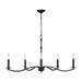 Myhouse Lighting Visual Comfort Studio - CC1755AI - Five Light Chandelier - Wellen - Aged Iron
