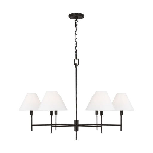 Myhouse Lighting Visual Comfort Studio - CC1776AI - Six Light Chandelier - Ridgewood - Aged Iron