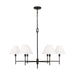 Myhouse Lighting Visual Comfort Studio - CC1776AI - Six Light Chandelier - Ridgewood - Aged Iron