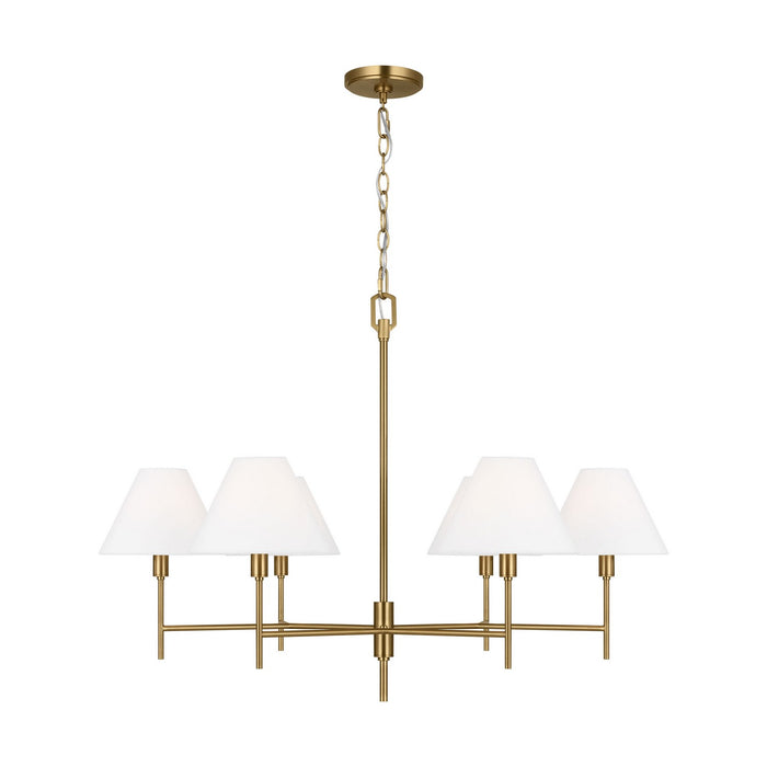 Myhouse Lighting Visual Comfort Studio - CC1776BBS - Six Light Chandelier - Ridgewood - Burnished Brass