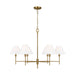 Myhouse Lighting Visual Comfort Studio - CC1776BBS - Six Light Chandelier - Ridgewood - Burnished Brass