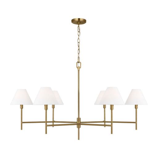 Myhouse Lighting Visual Comfort Studio - CC1786BBS - Six Light Chandelier - Ridgewood - Burnished Brass