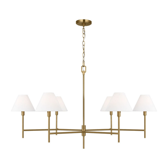 Myhouse Lighting Visual Comfort Studio - CC1786BBS - Six Light Chandelier - Ridgewood - Burnished Brass
