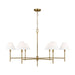 Myhouse Lighting Visual Comfort Studio - CC1786BBS - Six Light Chandelier - Ridgewood - Burnished Brass