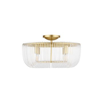 Myhouse Lighting Visual Comfort Studio - CF1144BBS - Four Light Flush Mount - Pierce - Burnished Brass