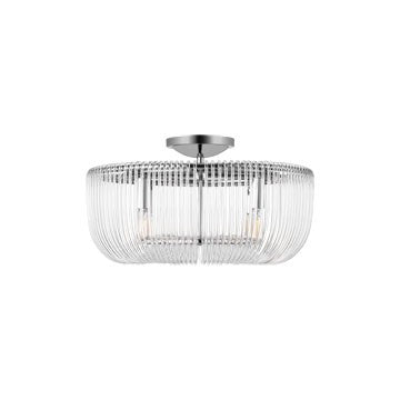 Myhouse Lighting Visual Comfort Studio - CF1144PN - Four Light Flush Mount - Pierce - Polished Nickel