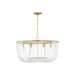 Myhouse Lighting Visual Comfort Studio - CP1456BBS - Six Light Pendant - Pierce - Burnished Brass
