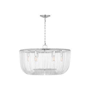 Myhouse Lighting Visual Comfort Studio - CP1456PN - Six Light Pendant - Pierce - Polished Nickel