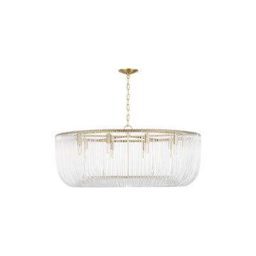 Myhouse Lighting Visual Comfort Studio - CP14710BBS - Ten Light Pendant - Pierce - Burnished Brass
