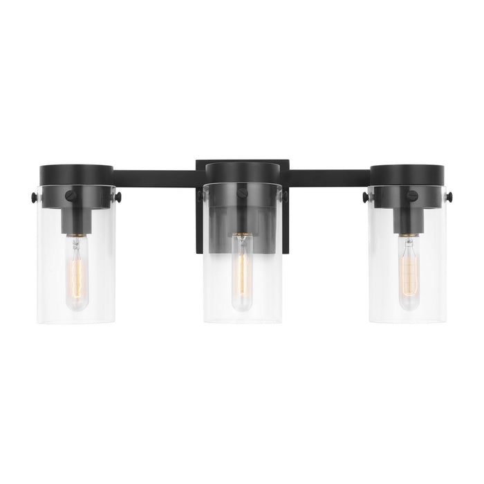 Myhouse Lighting Visual Comfort Studio - CW1003AI - Three Light Vanity - Garrett - Aged Iron