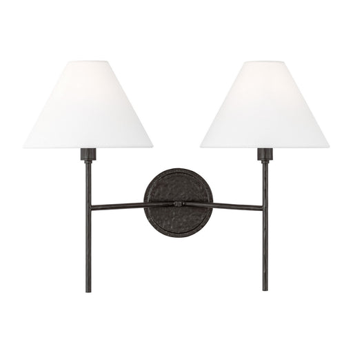 Myhouse Lighting Visual Comfort Studio - CW1382AI - Two Light Wall Sconce - Ridgewood - Aged Iron