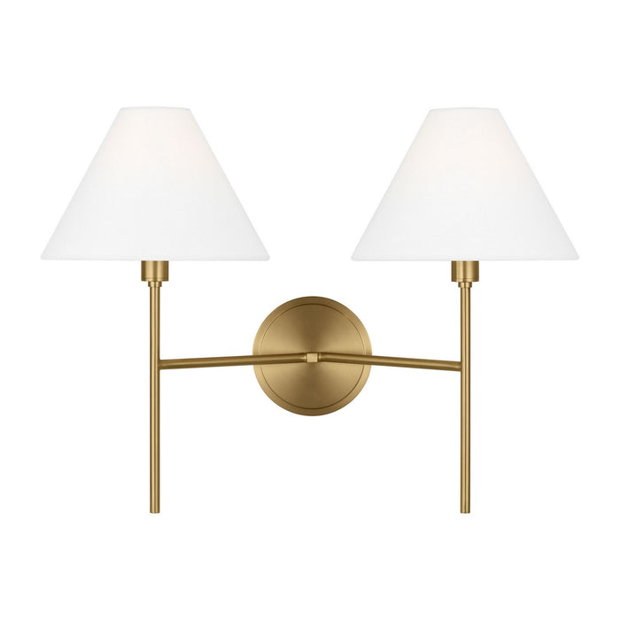 Myhouse Lighting Visual Comfort Studio - CW1382BBS - Two Light Wall Sconce - Ridgewood - Burnished Brass