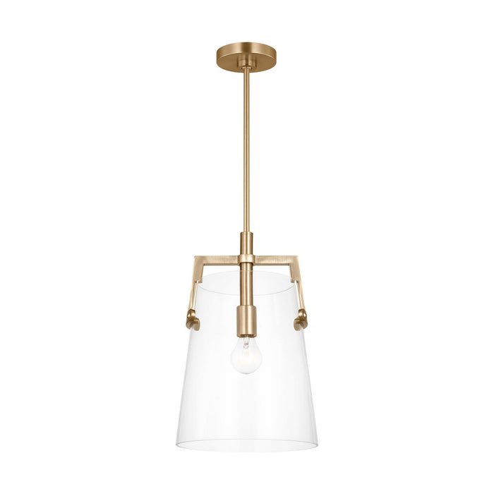 Myhouse Lighting Visual Comfort Studio - DJP1271SB - One Light Pendant - Crofton - Satin Brass