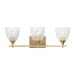 Myhouse Lighting Visual Comfort Studio - DJV1023SBCKG - Three Light Vanity - Toffino - Satin Brass