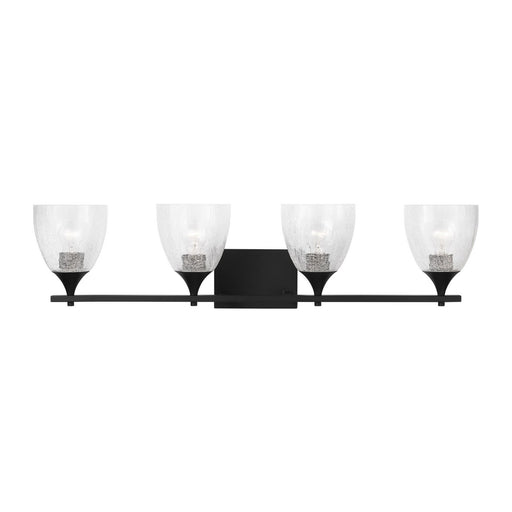 Myhouse Lighting Visual Comfort Studio - DJV1024MBKCKG - Four Light Vanity - Toffino - Midnight Black