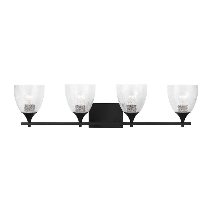 Myhouse Lighting Visual Comfort Studio - DJV1024MBKCKG - Four Light Vanity - Toffino - Midnight Black
