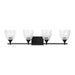 Myhouse Lighting Visual Comfort Studio - DJV1024MBKCKG - Four Light Vanity - Toffino - Midnight Black