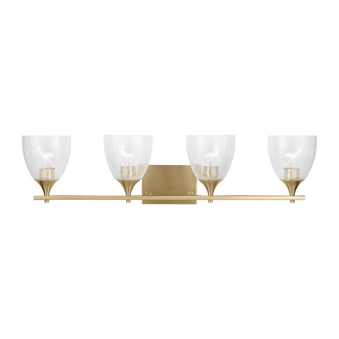 Myhouse Lighting Visual Comfort Studio - DJV1024SBCKG - Four Light Vanity - Toffino - Satin Brass