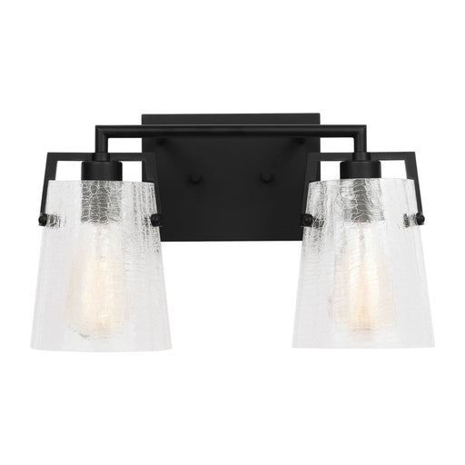 Myhouse Lighting Visual Comfort Studio - DJV1032MBKCKG - Two Light Vanity - Crofton - Midnight Black