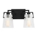Myhouse Lighting Visual Comfort Studio - DJV1032MBKCKG - Two Light Vanity - Crofton - Midnight Black