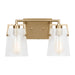 Myhouse Lighting Visual Comfort Studio - DJV1032SBCKG - Two Light Vanity - Crofton - Satin Brass