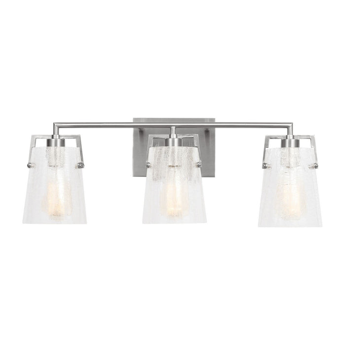 Myhouse Lighting Visual Comfort Studio - DJV1033BSCKG - Three Light Vanity - Crofton - Brushed Nickel