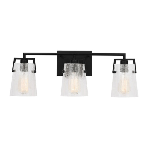 Myhouse Lighting Visual Comfort Studio - DJV1033MBKCKG - Three Light Vanity - Crofton - Midnight Black