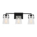 Myhouse Lighting Visual Comfort Studio - DJV1033MBKCKG - Three Light Vanity - Crofton - Midnight Black