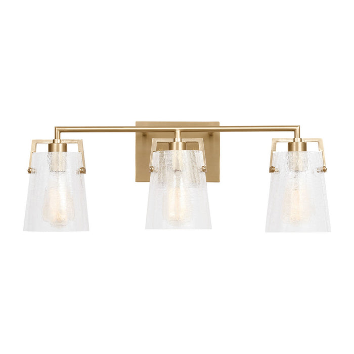Myhouse Lighting Visual Comfort Studio - DJV1033SBCKG - Three Light Vanity - Crofton - Satin Brass