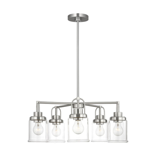 Myhouse Lighting Visual Comfort Studio - GLC1175BS - Five Light Chandelier - Anders - Brushed Nickel