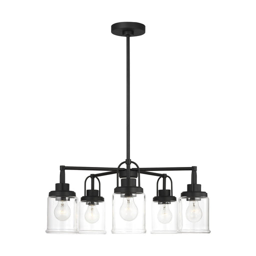 Myhouse Lighting Visual Comfort Studio - GLC1175MBK - Five Light Chandelier - Anders - Midnight Black