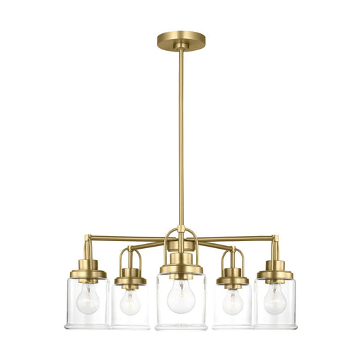 Myhouse Lighting Visual Comfort Studio - GLC1175SB - Five Light Chandelier - Anders - Satin Brass