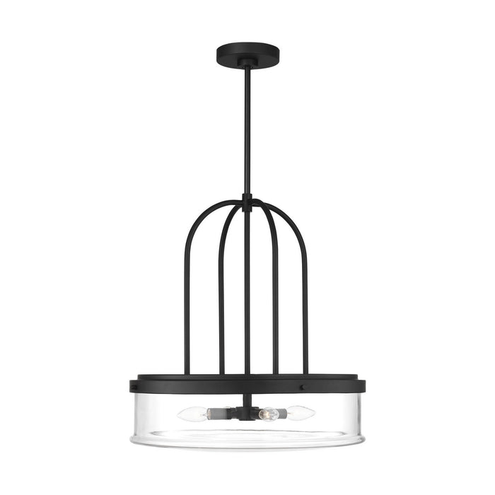 Myhouse Lighting Visual Comfort Studio - GLP1064MBK - Four Light Pendant - Anders - Midnight Black