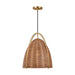 Myhouse Lighting Visual Comfort Studio - GLP1071BBS-BRTN - One Light Pendant - Norman - Blonde Rattan