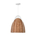 Myhouse Lighting Visual Comfort Studio - GLP1071MWT-BRTN - One Light Pendant - Norman - Chalk Wicker