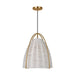 Myhouse Lighting Visual Comfort Studio - GLP1071SB-CLW - One Light Pendant - Norman - Chalk Wicker